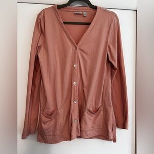 LOGO Principles by Lori Goldstein The Boxy Cardigan Soft Pink Small A309491